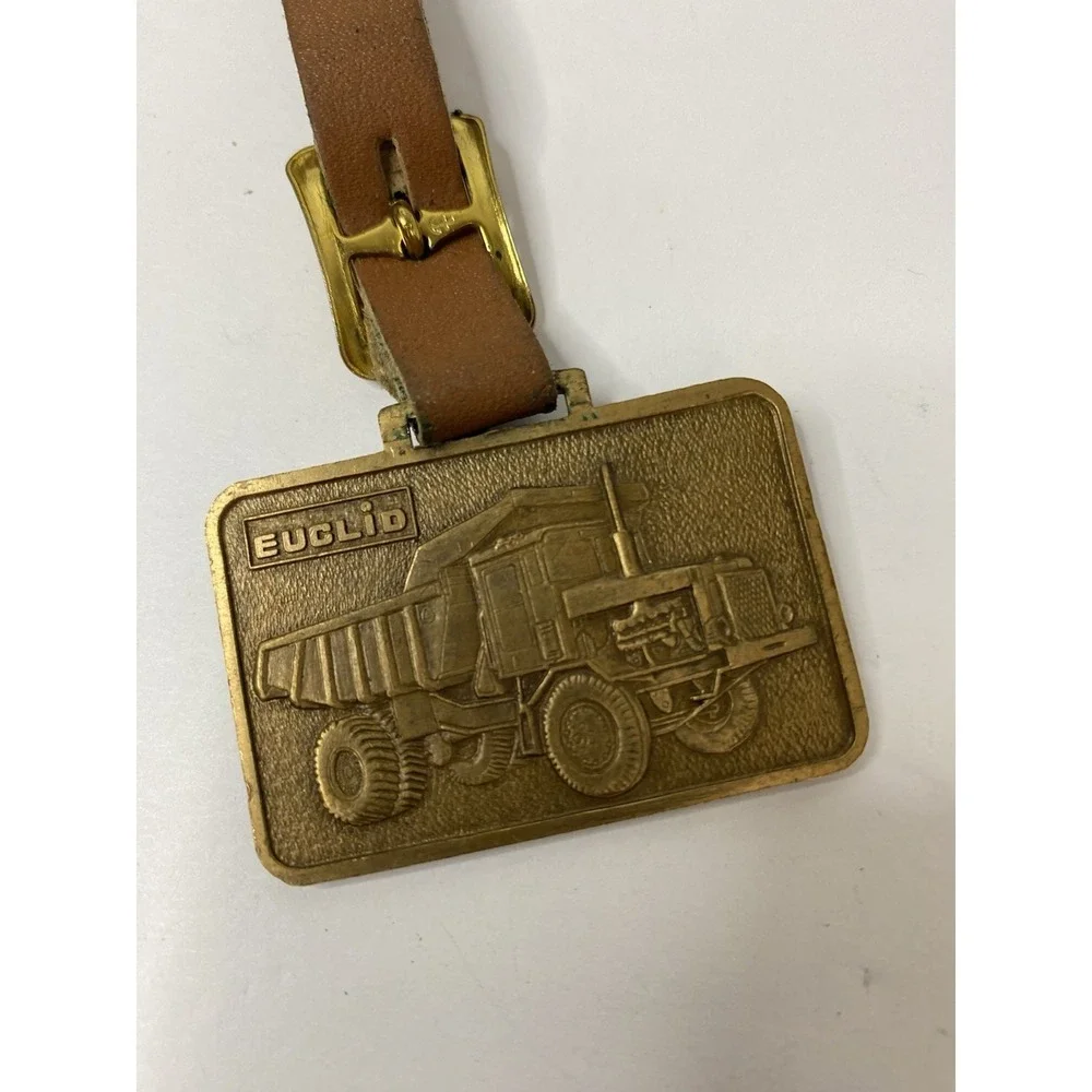Euclid Construction Dump Truck Watch Fob Keychain Advertising Promo Lot Of 2‎